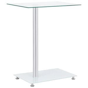 vidaXL Mesa de apoio formato em U 45x30x58cm vidro temp. transparente