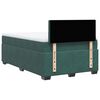 vidaXL Cama boxspring com colch&atilde;o 120x200 cm veludo verde-escuro