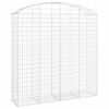 vidaXL Cesto gabi&atilde;o arqueado 200x50x200/220 cm ferro galvanizado