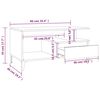 vidaXL Mesa de centro 90x49x45 derivados de madeira cinzento cimento