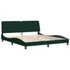 vidaXL Estrutura de cama sem colch&atilde;o 180x200 cm veludo verde-escuro