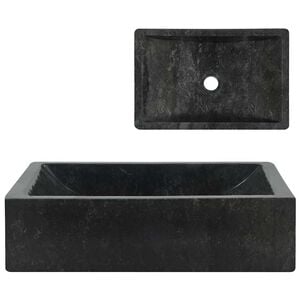 vidaXL Lavat&oacute;rio 45x30x12 cm m&aacute;rmore preto brilhante