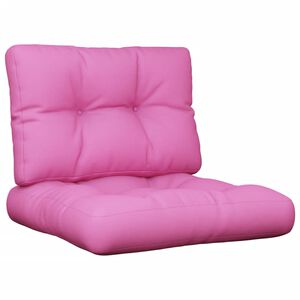 vidaXL Almofad&otilde;es para paletes 2 pcs tecido rosa