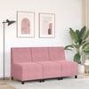 vidaXL Poltrona sem bra&ccedil;os 55 cm veludo rosa