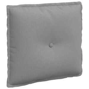vidaXL Travesseiro para Costas Cinzento-claro 50 x 19 x 45 cm tecido