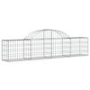 vidaXL Cestos gabi&atilde;o arqueados 5 pcs 200x30x40/60 cm ferro galvanizado