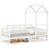 vidaXL Sof&aacute;-cama com telhado 80x200 cm madeira de pinho maci&ccedil;a branco