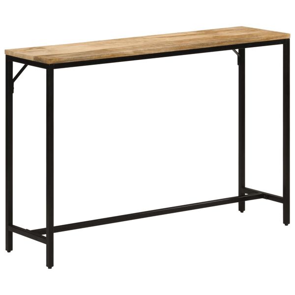 vidaXL Mesa consola 110x30x75 cm madeira mangueira &aacute;spera maci&ccedil;a/ferro