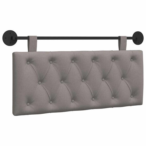 vidaXL Cabeceira Suspensa Cinzento-acastanhado 110 x 55 x 7 cm tecido