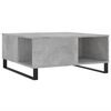 vidaXL Mesa de centro 80x80x36,5 cm derivados madeira cinzento cimento