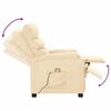 vidaXL Poltrona de massagens tecido cor creme