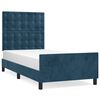 vidaXL Estrutura de cama sem colch&atilde;o 80x200 cm veludo azul-escuro