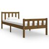 vidaXL Estrutura cama pequena solteiro 75x190 cm madeira castanho mel