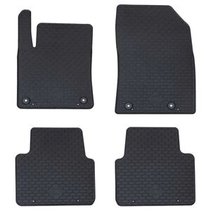 vidaXL Tapete de carro 4 pcs Preto Borracha