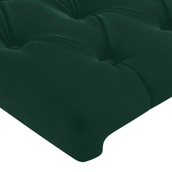 vidaXL Cabeceira Verde Escuro 180x7x118/128 cm Veludo