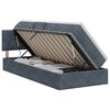 vidaXL Cama com Armazenamento Cinzento-Escuro 90 x 190 cm Veludo
