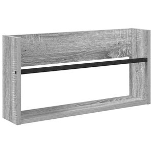 vidaXL Estante de Revistas com prateleira Cinza Sonoma 60 x 12 x 30 cm