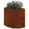 vidaXL Vaso de Canto Ferro Enferrujado 30 x 30 x 35 cm A&ccedil;o corten
