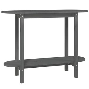 vidaXL Mesa consola 110x40x80 cm madeira de pinho maci&ccedil;a cinzento