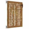 vidaXL Port&atilde;o de jardim 85x150 cm a&ccedil;o corten design bambu