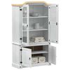 vidaXL Gabinete de Exibi&ccedil;&atilde;o Branco 103.5 x 42 x 180 cm