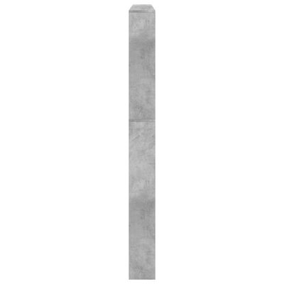 vidaXL Sapateira c/ espelho 5 divisórias 63x17x169,5 cm cinza cimento