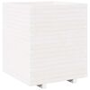vidaXL Vaso/floreira de jardim 60x60x72,5 cm pinho maci&ccedil;o branco