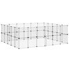 vidaXL Gaiola p/ animais de 44 pain&eacute;is c/ porta 35x35 cm a&ccedil;o preto