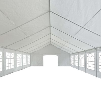 vidaXL Tenda para festas PE 6x16 m branco