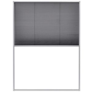 vidaXL Tela anti-insetos plissada para janela alum&iacute;nio 60x80cm