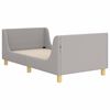 vidaXL Estrutura de Cama Infantil com Cabeceira Cinzento-claro Boucl&eacute;