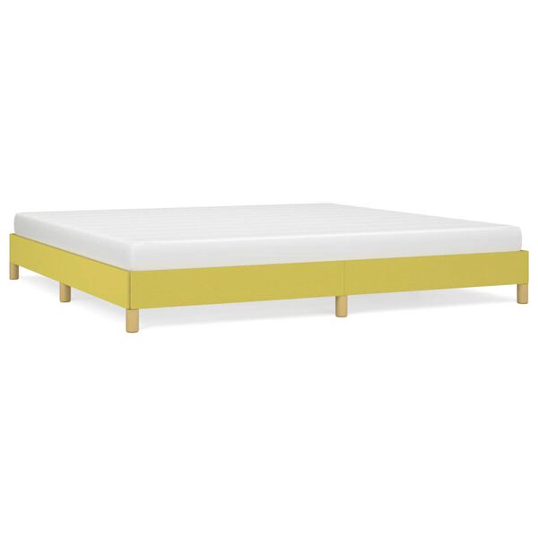 vidaXL Estrutura de cama sem colchão 200x200 cm tecido verde
