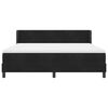 vidaXL Cama Box com colch&atilde;o com cabeceira Preto 200 x 180 cm Veludo