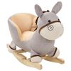 vidaXL Animal de baloi&ccedil;ar burro em pel&uacute;cia 60x32x55 cm cinzento