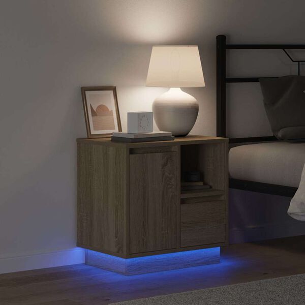 vidaXL Arm&aacute;rio de Cabeceira Carvalho Sonoma 50 x 34,5 x 50 cm.