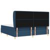 vidaXL Cama Box Springs com Colch&atilde;o Cinza Escuro 90x190 cm Azul tecido