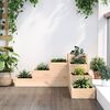 vidaXL Floreira de jardim com 4 níveis 80,5x79x36 cm pinho maciço