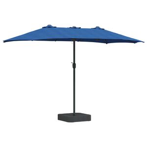 vidaXL Guarda-sol de Jardim Azul Azur 385 x 209 x 244 cm Poli&eacute;ster
