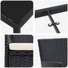 vidaXL Conjunto de Jantar para Jardim com almofada 7 pcs Preto vime PE