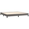 vidaXL Estrutura de cama 200x200cm couro artificial cinzento