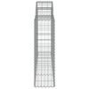 vidaXL Cestos gabi&atilde;o arqueados 8pcs 200x30x100/120cm ferro galvanizado