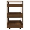 vidaXL Carrinho de cozinha derivados de madeira carvalho castanho