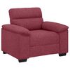 vidaXL Poltrona 100x81x84 cm tecido vermelho tinto