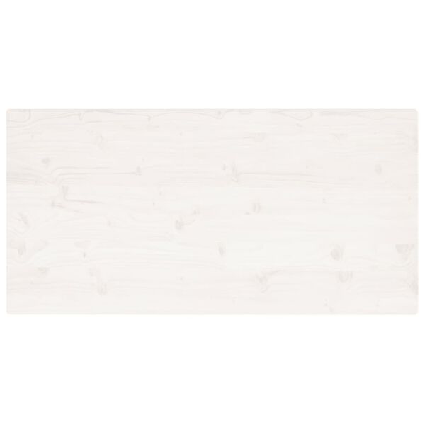 vidaXL Tampo de mesa retangular 110x60x2,5 cm pinho maci&ccedil;o branco