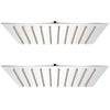 vidaXL Cabe&ccedil;a de chuveiro 2 pcs a&ccedil;o inoxid&aacute;vel 20x20 cm