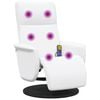 vidaXL Cadeira de Massagem Recliner Branco 71 x 90 x 105 cm