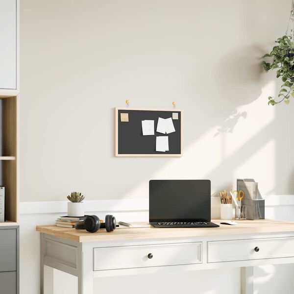 vidaXL Quadro negro com estrutura em madeira de pinho maci&ccedil;o 40x30 cm