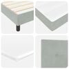 vidaXL Cama Box Spring LED com led Cinzento-claro 200 x 200 cm Veludo