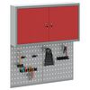 vidaXL Conjunto de Arm&aacute;rio de Ferramentas e Pegboard 3 pcs Vermelho