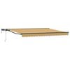 vidaXL Estrutura de Toldo Manual com LEDs 5 x 3 m